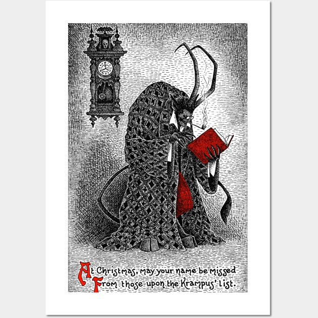 The Krampus' List Wall Art by Haunted Nonsense